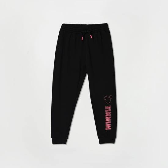 fame forever girls printed elasticated joggers