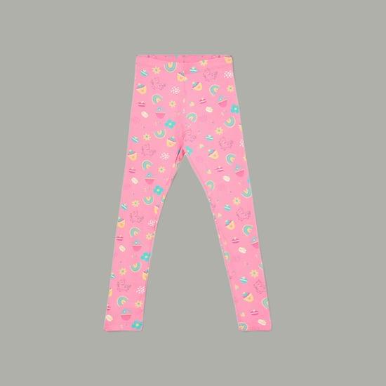 fame forever girls printed elasticated leggings