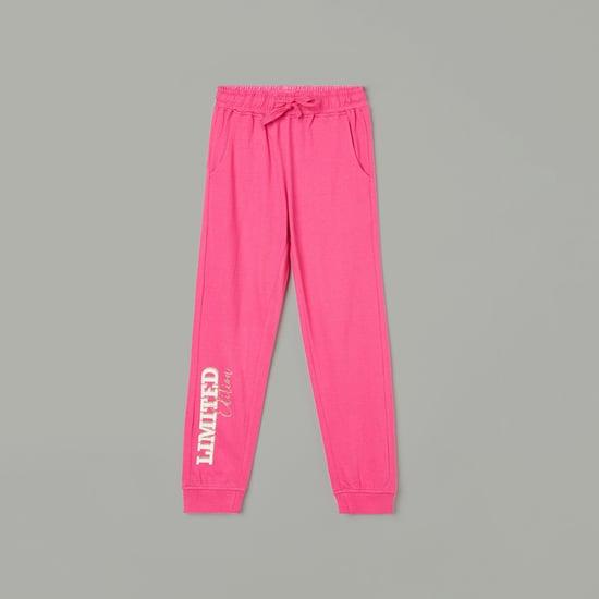 fame forever girls printed joggers