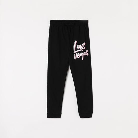 fame forever girls printed joggers