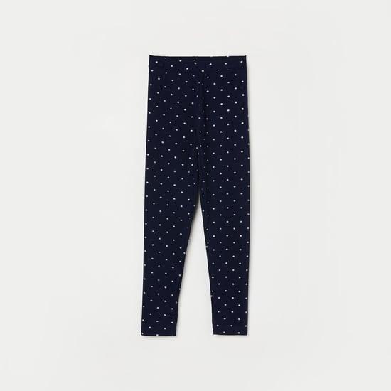 fame forever girls printed slip-on knit pants