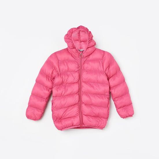 fame forever girls quilted hooded puffer jacket