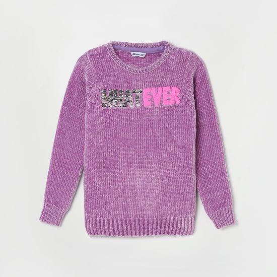 fame forever girls sequinned sweater