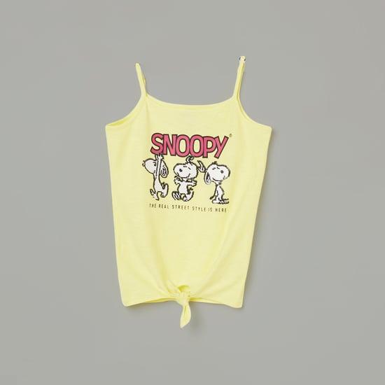 fame forever girls snoopy printed sleeveless top