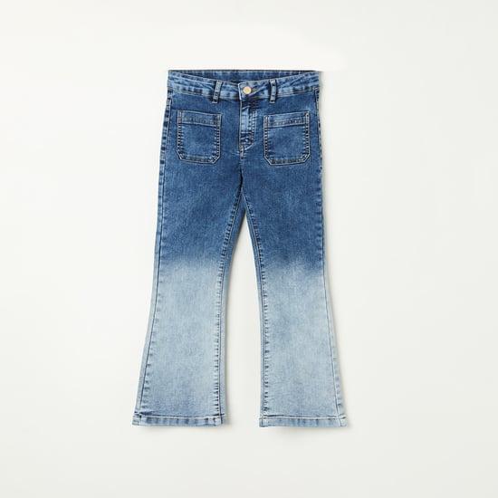 fame forever girls stonewashed bootcut  jeans