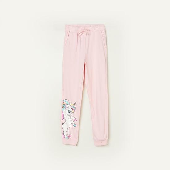 fame forever girls unicorn printed joggers