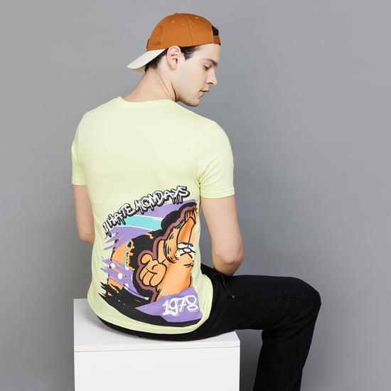 fame forever men garfield printed regular fit t-shirt