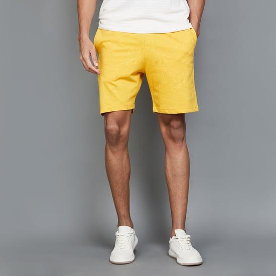 fame forever men printed elasticated casual shorts