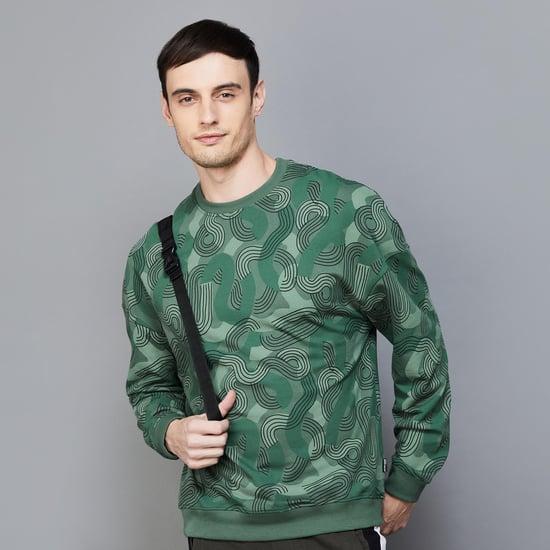 fame forever men printed relaxed fit sweatshirt