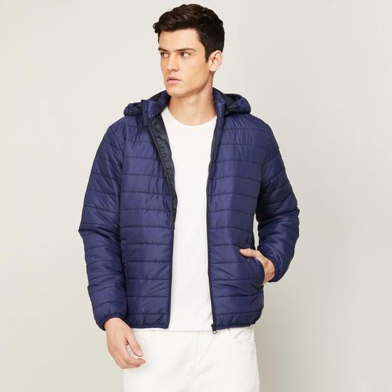 fame forever men quilted hooded puffer jacket