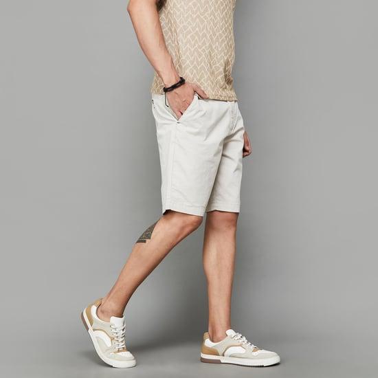 fame forever men solid regular fit shorts