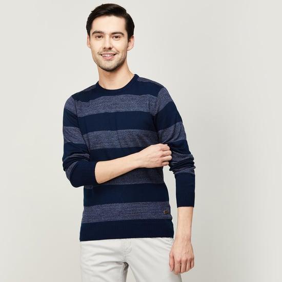 fame forever men striped sweater