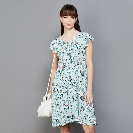 fame forever women floral printed a-line dress