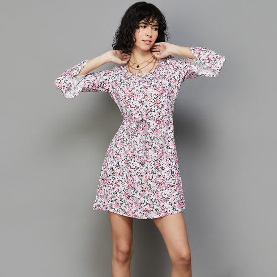 fame forever women floral printed mini dress