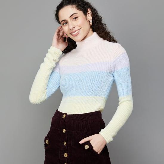 fame forever women knitted turtle neck sweater