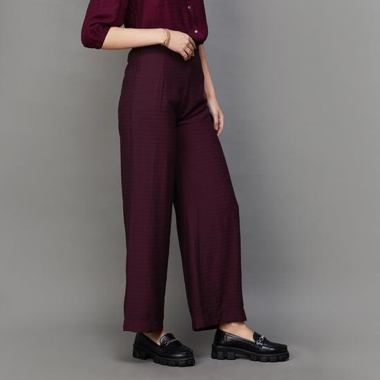 fame forever women patterned wide leg pants