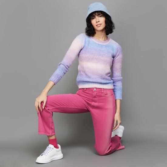 fame forever women ribbed knitted sweater