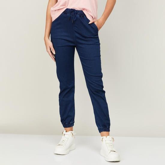 fame forever women solid relaxed fit jeans