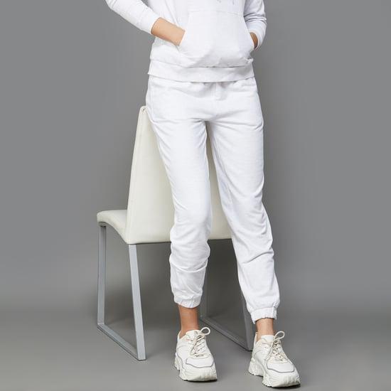 fame forever women solid relaxed fit joggers