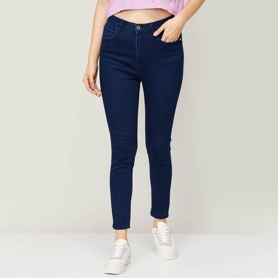 fame forever women solid skinny fit jeans