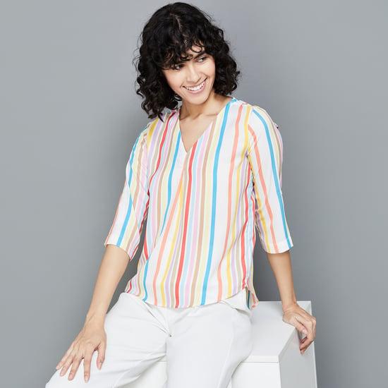 fame forever women striped top