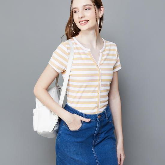fame forever women striped top