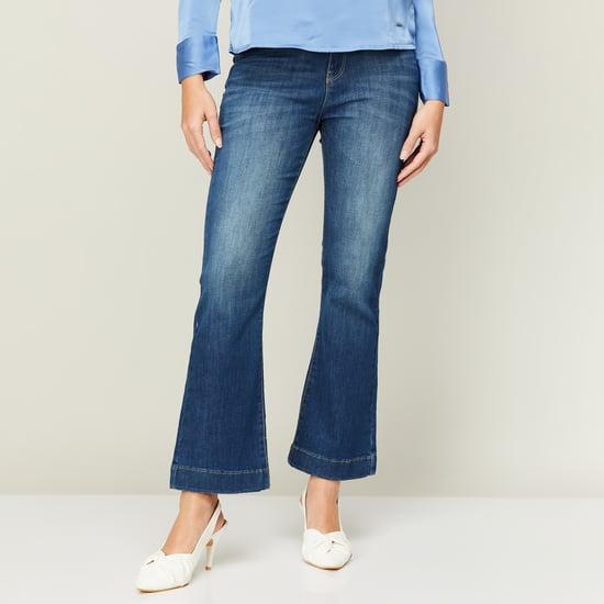 fame forever women washed flared jeans