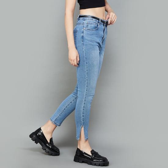 fame forever women washed skinny fit jeans