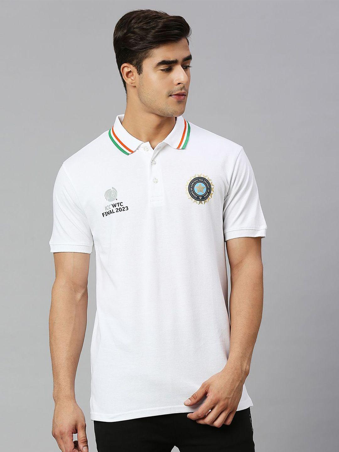 fancode icc test world cup men printed cotton polo collar bio finish t-shirt