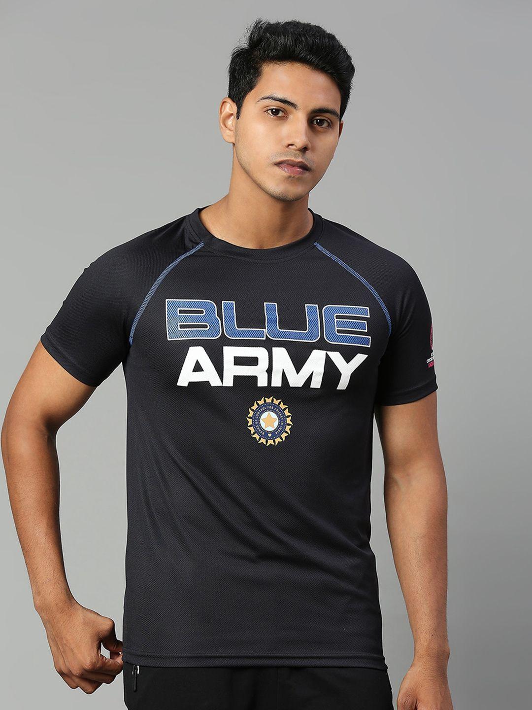 fancode printed indian cricket team raglan sleeves moisture wicking t-shirt