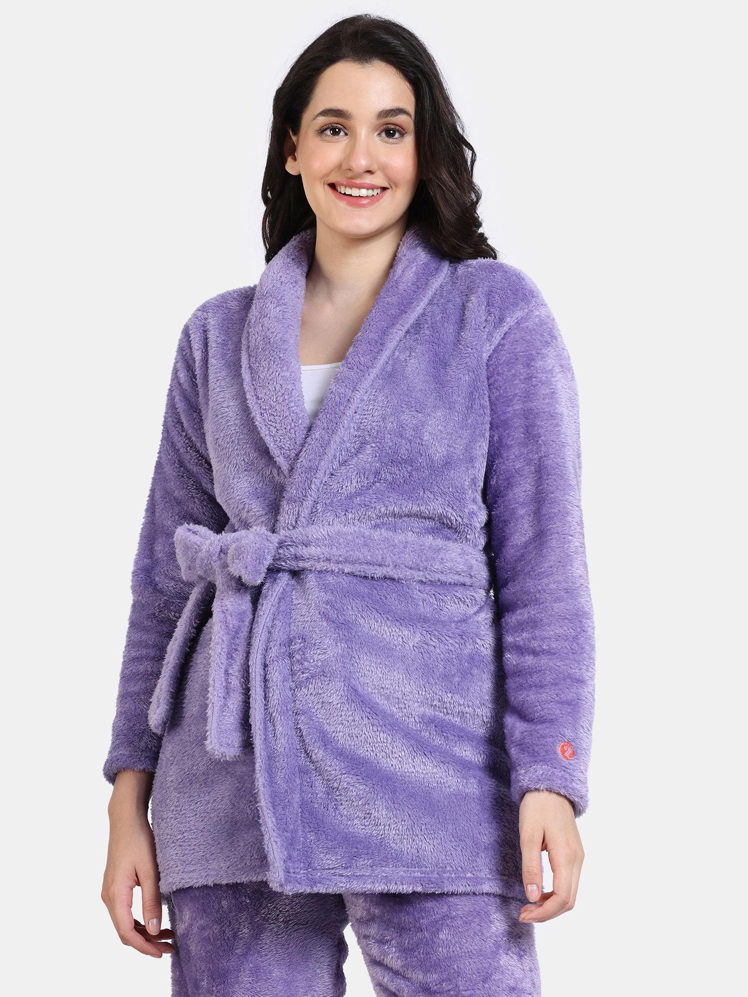 fancy fur knit poly robe - daybreak (set of 2)