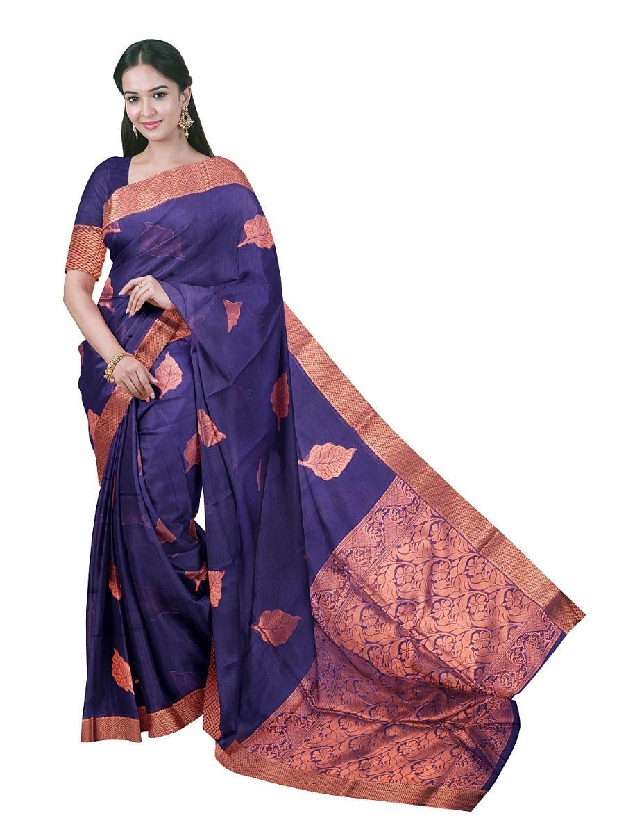 fancy kota cotton violet saree - pia0226581