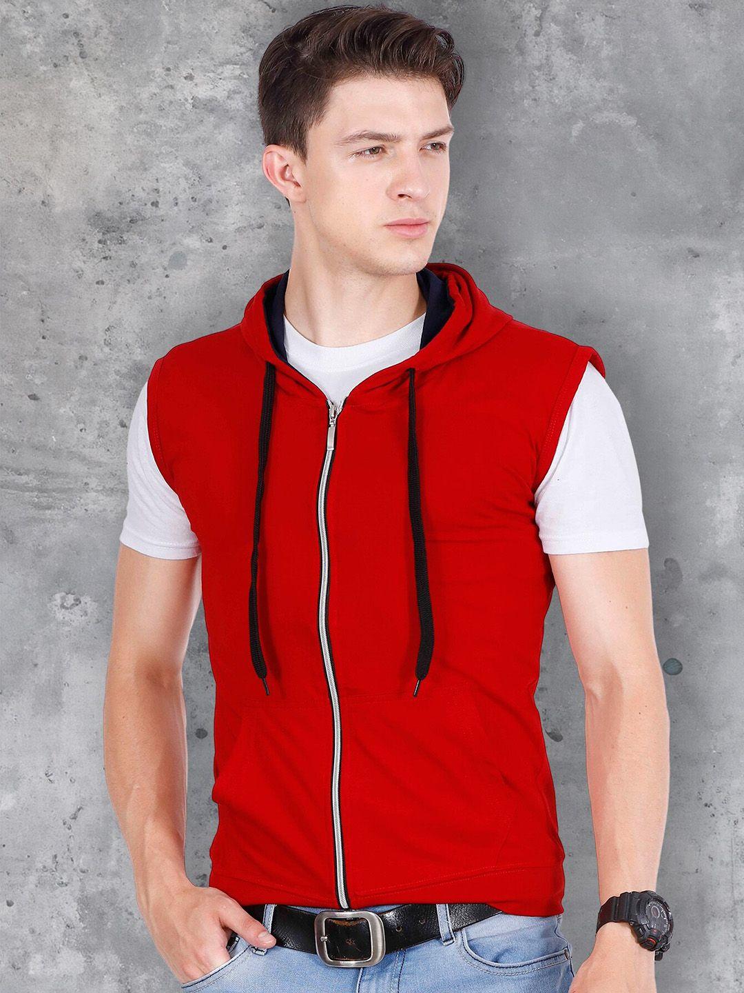 fanideaz hooded sleeveless bomber jacket