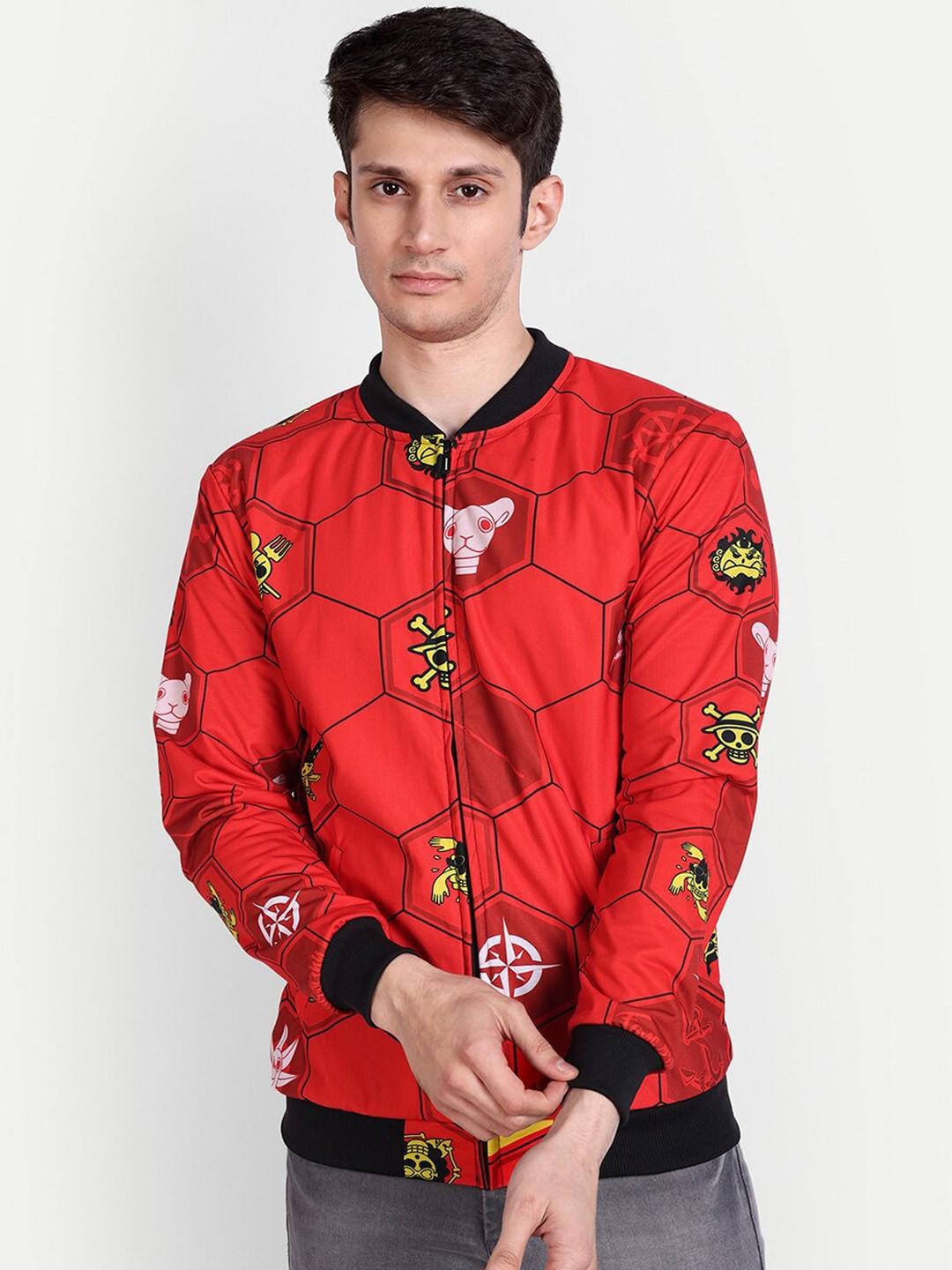 fans army one piece printed stand collar bomber jacket