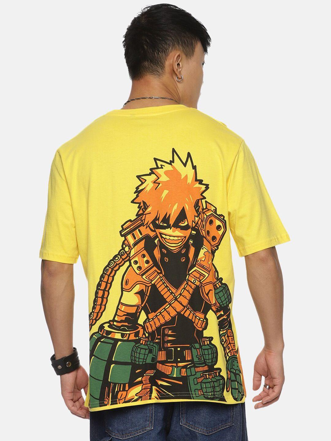 fans army bakugo printed pure cotton oversized t-shirt