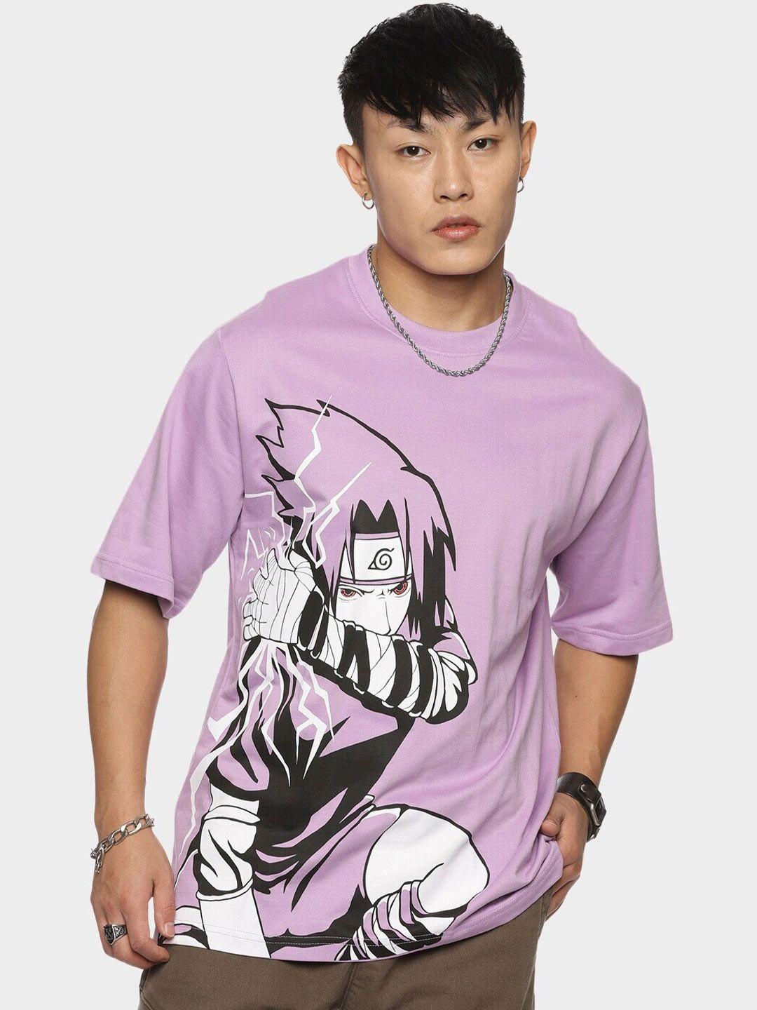 fans army superhero naruto graphic printed oversized pure cotton t-shirt