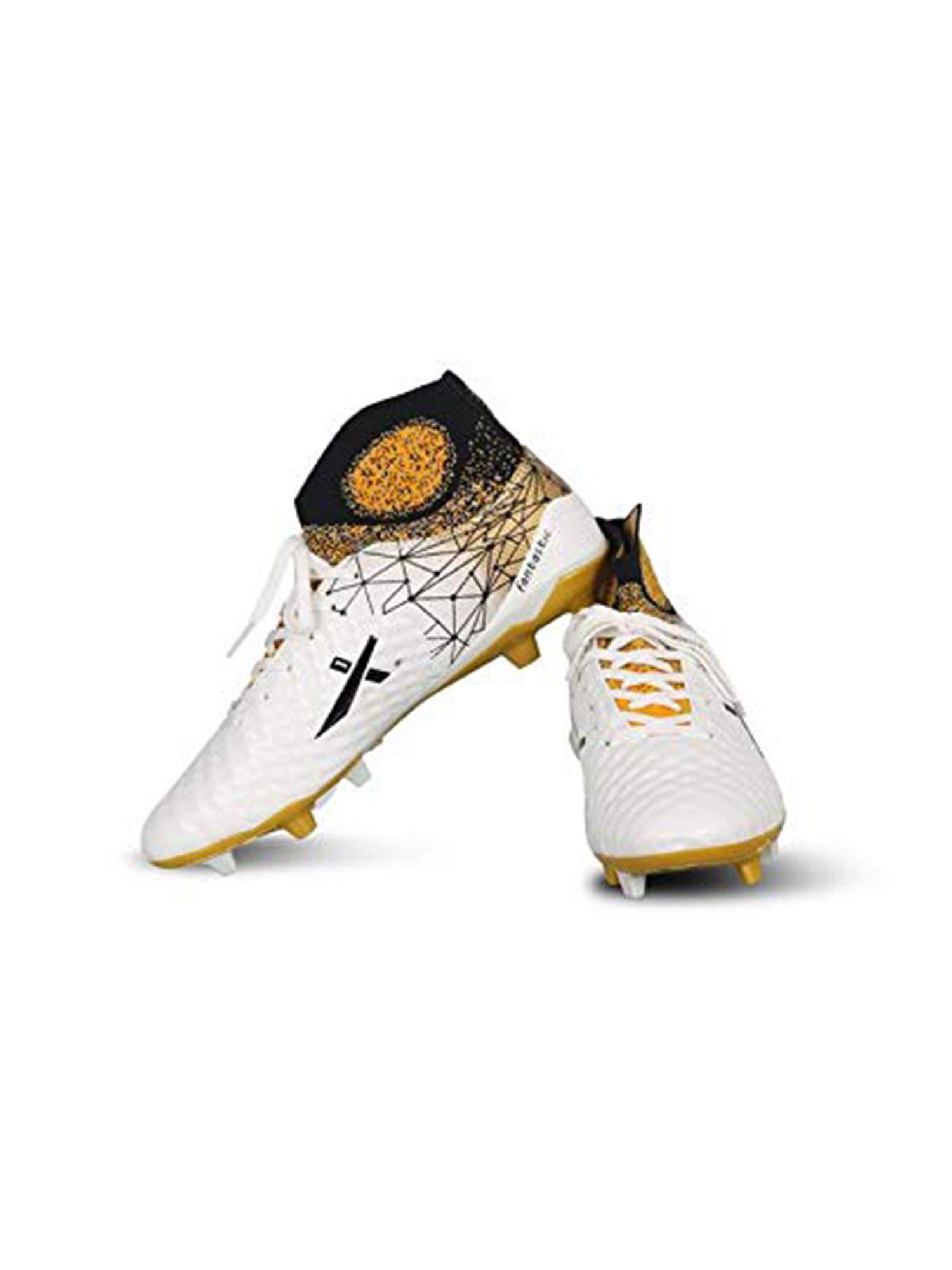 fantastic football shoes for men - black - pearl white