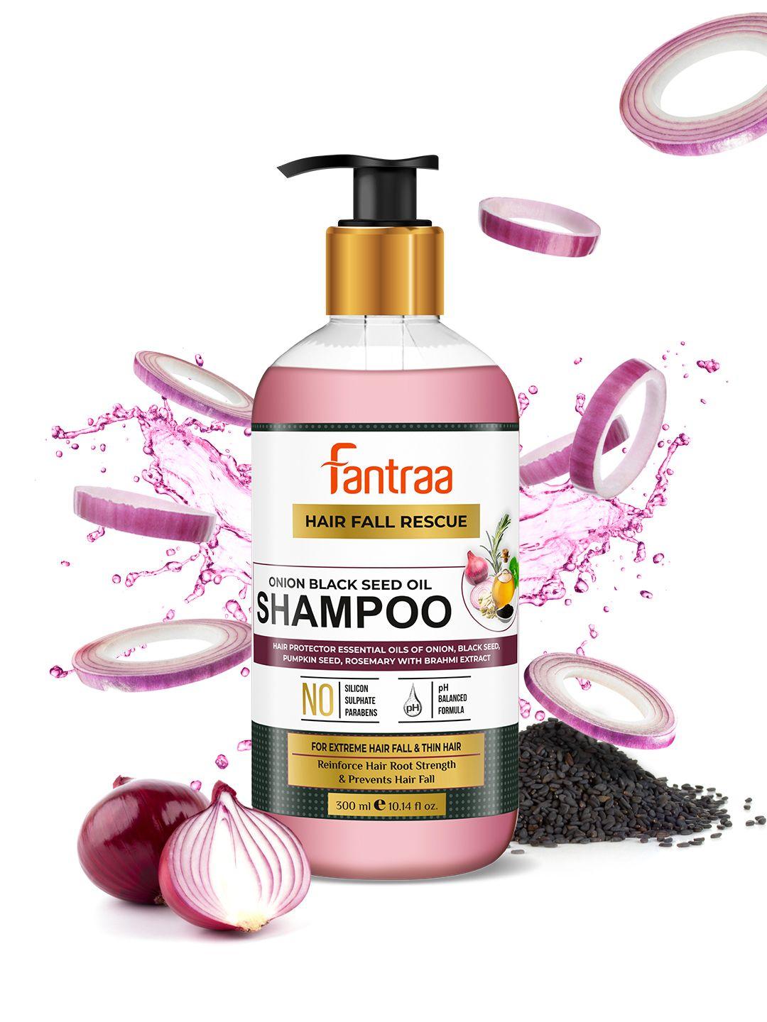 fantraa unisex onion black seed oil shampoo 300 ml
