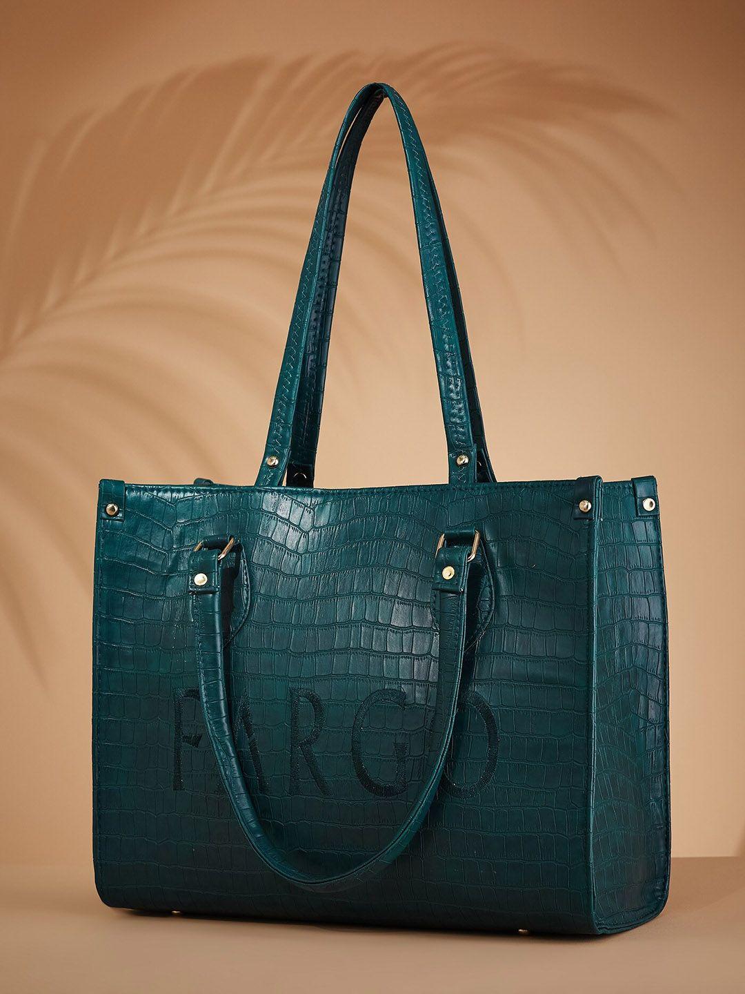 fargo brand logo textured shopper tote bag