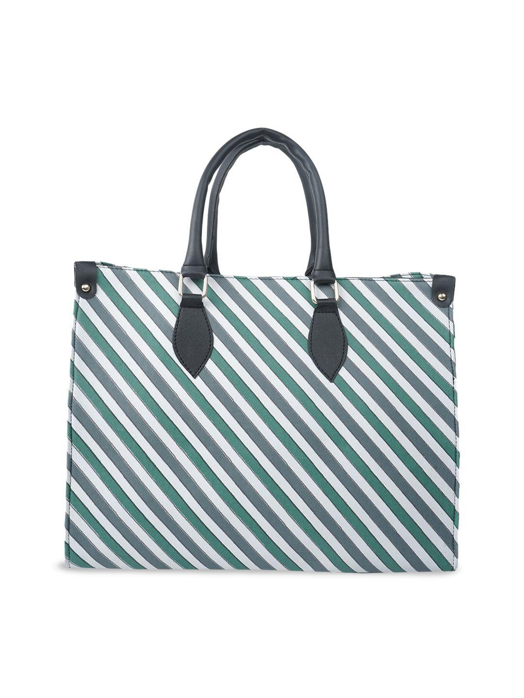 fargo striped structured tote bag