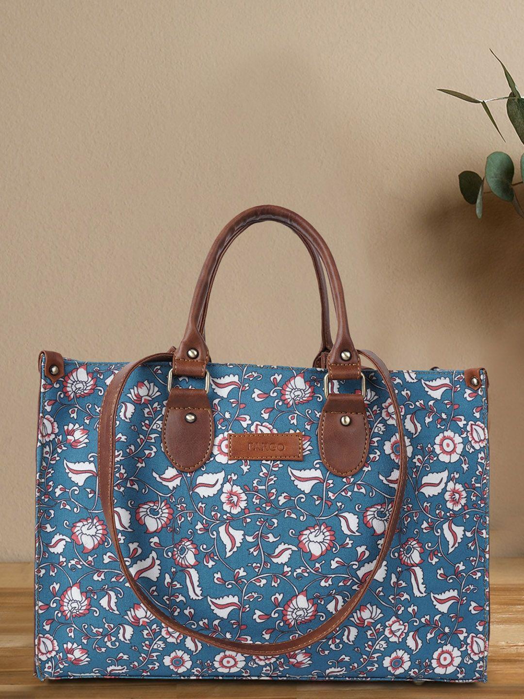 fargo floral printed oversized structured handheld bag