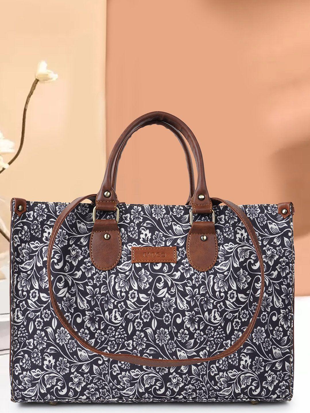 fargo floral printed structured handheld bag