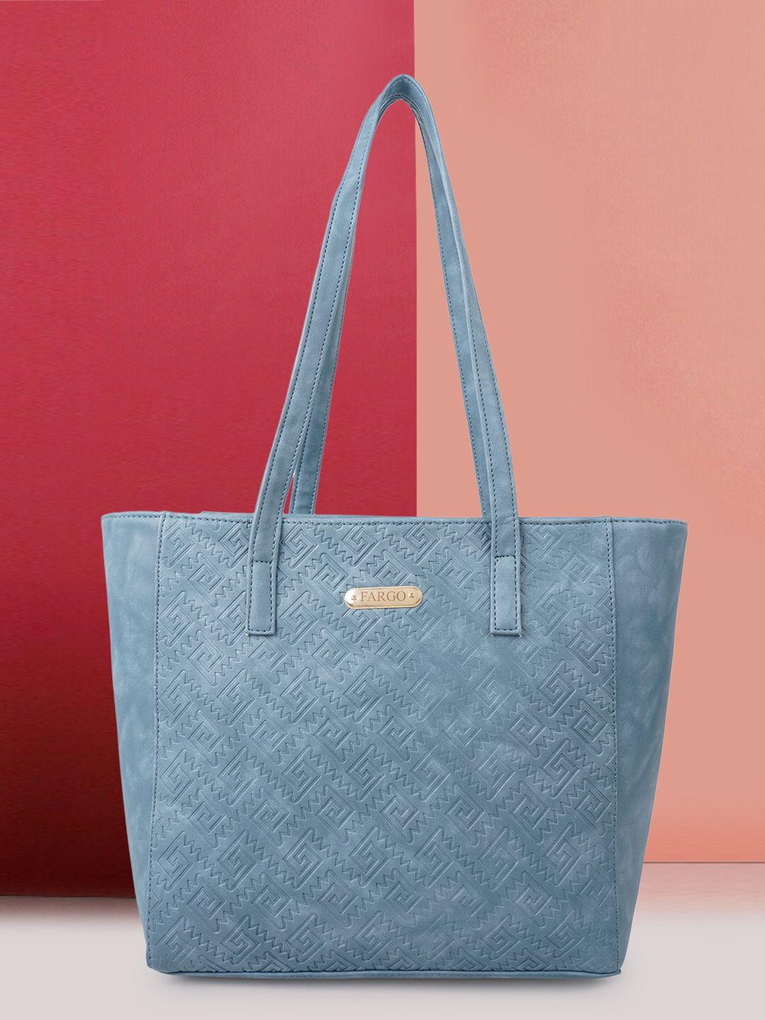 fargo grey colourblocked shopper tote bag with quilted