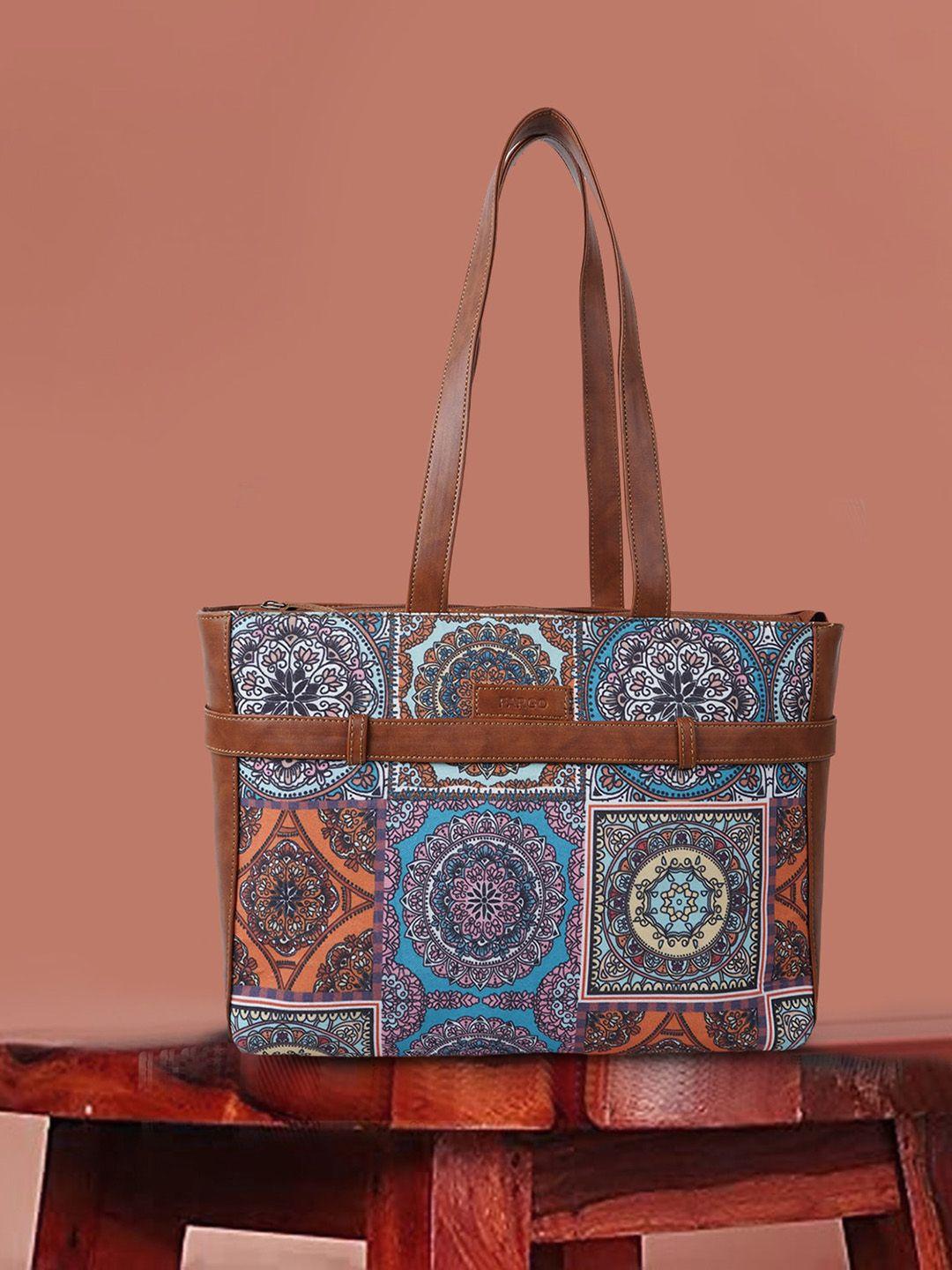 fargo multicoloured structured shoulder bag with tasselled