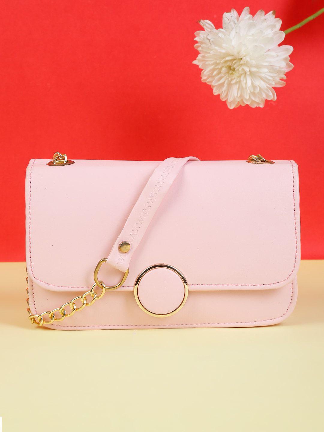 fargo pink pu structured sling bag