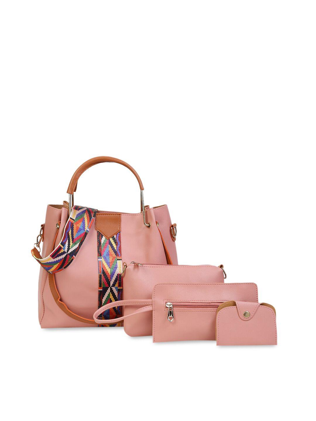 fargo set of 4 pink handbags