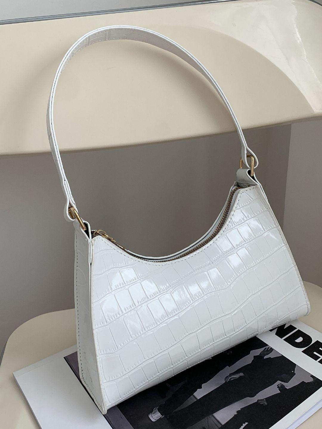 fargo textured pu structured shoulder bag