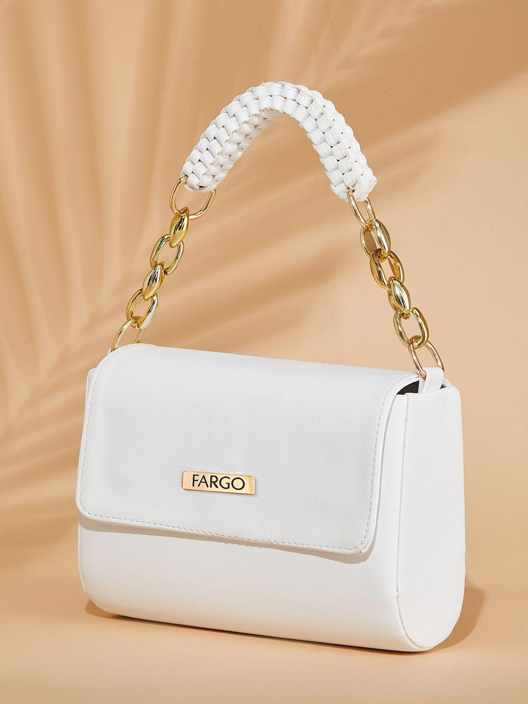 fargo white pu sling bag