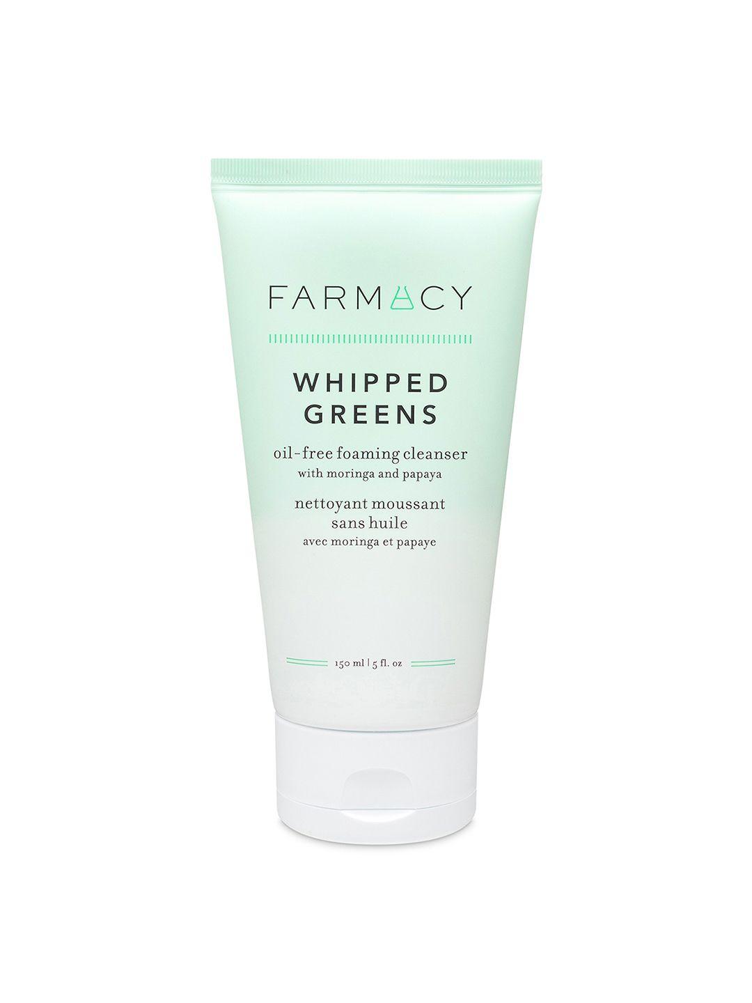 farmacy beauty whipped greens oil free foaming cleanser with moringa & papaya - 150 ml
