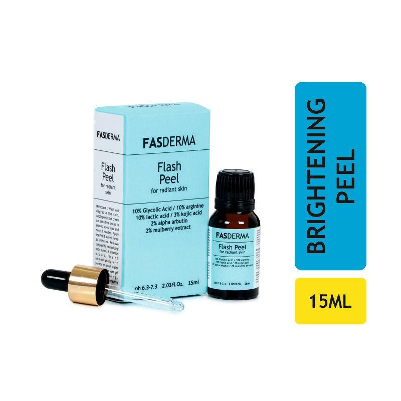 fasderma - radiant skin flash peel - 10% glycolic acid+2% alpha arbutin